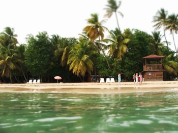 Tourists enjoying in water