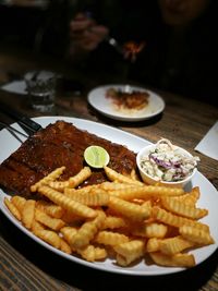 Close-up of food on plate