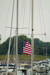 Close-up of flag against sky