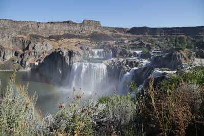 Panoramic view of waterfall