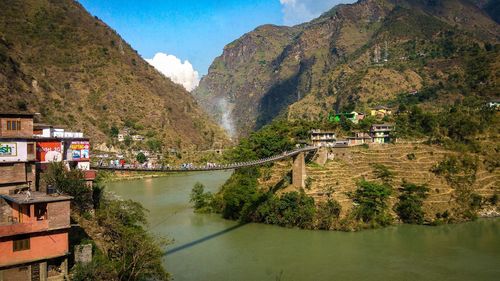 A bridge in pandoh in the himalayas.