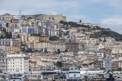 Aerial view of buildings in city