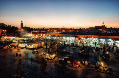 Marrakesh market square at sunset taken in 2015