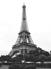 Low angle view of eiffel tower