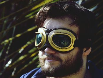 Man wearing protective eyewear