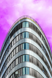 Low angle view of modern building against sky