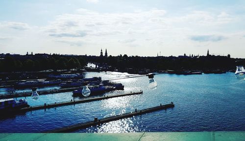 Scenic view of river against sky