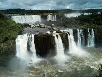 Scenic view of waterfall