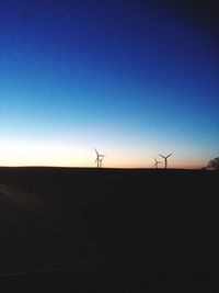 Scenic view of field against clear sky