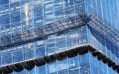 Low angle view of modern buildings in city