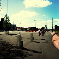 Road against cloudy sky