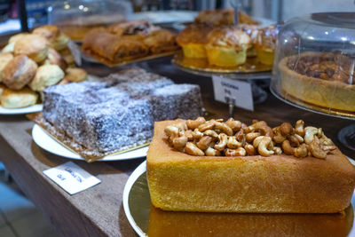 Close-up of food on table at store