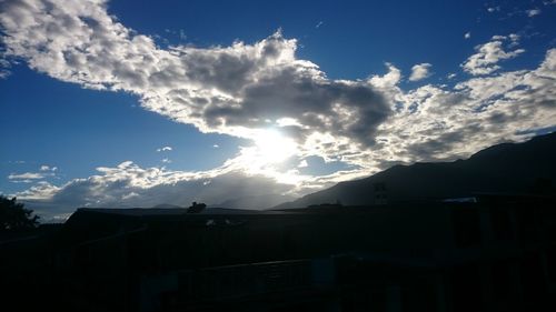 Built structure against cloudy sky