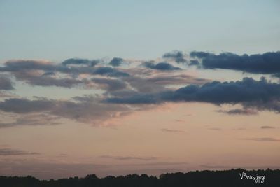 Low angle view of sky during sunset