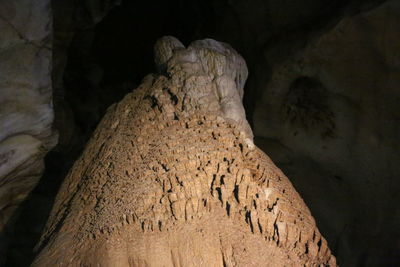 Close-up of rock in cave