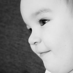 Close-up portrait of cute baby