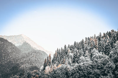 Scenic view of mountains against clear sky