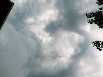 Low angle view of cloudy sky