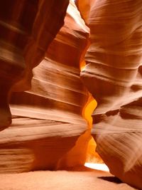 Low angle view of rock formation