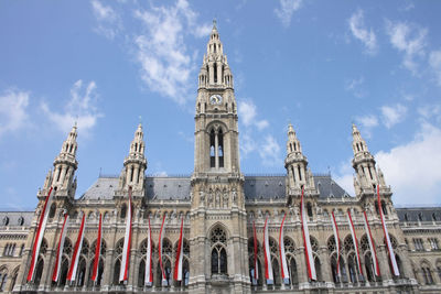 Low angle view of historical building against sky