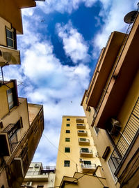 Low angle view of buildings in town