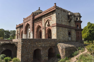 Low angle view of historical building against sky