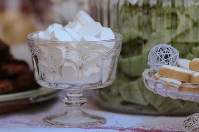 Close-up of candies on table