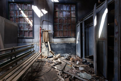 Interior of abandoned building