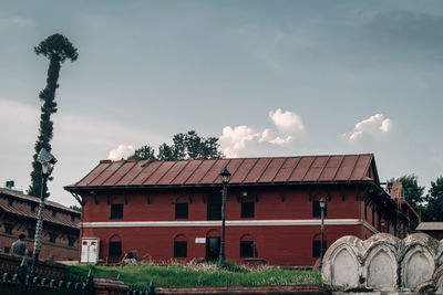 Low angle view of buildings against sky