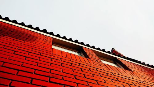 Low angle view of building against clear sky
