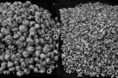 High angle view of vegetables for sale