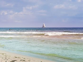 Scenic view of sea against sky