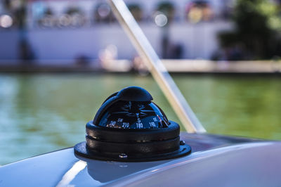 Close-up of boat in water