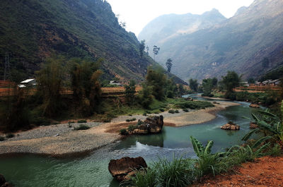 River flowing through rocks