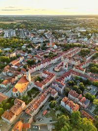 High angle view of cityscape