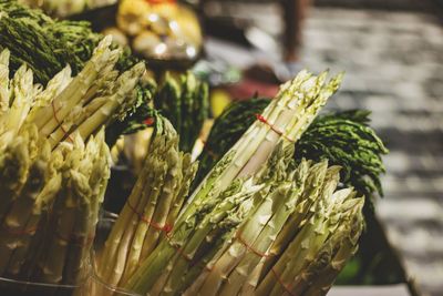 Close-up of vegetables for sale in market