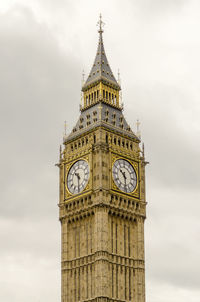 Low angle view of big ben against sky