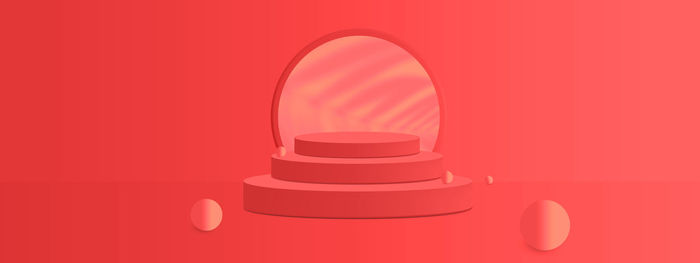 Close-up of pink object against red background