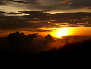 Sunset over landscape