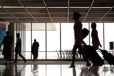 People walking in airport