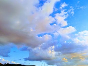 Low angle view of clouds in sky