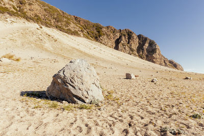 Scenic view of desert against sky