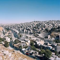 High angle view of cityscape