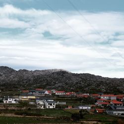 High angle view of cityscape against sky