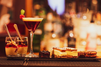 Close-up of drink on table in restaurant