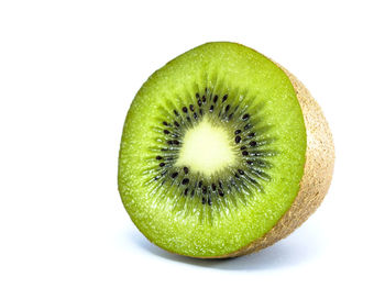 Close-up of lemon against white background