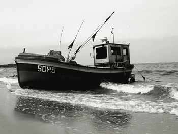 Boats sailing in sea