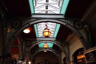 Low angle view of ceiling