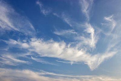 Low angle view of clouds in sky