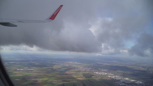 Aerial view of landscape against sky